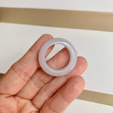 20.3mm A-Grade Natural White Jadeite Abacus Ring Band No.162445