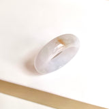 20.3mm A-Grade Natural Lavender Jadeite Abacus Ring Band No.162446