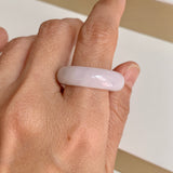 20.3mm A-Grade Natural Lavender Jadeite Abacus Ring Band No.162446