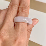 20.3mm A-Grade Natural Lavender Jadeite Abacus Ring Band No.162446