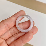 20.3mm A-Grade Natural Lavender Jadeite Abacus Ring Band No.162446