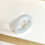 20.3mm A-Grade Natural White Jadeite Abacus Ring Band No.162448