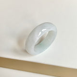 20.3mm A-Grade Natural White Jadeite Abacus Ring Band No.162448