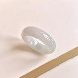 20.3mm A-Grade Natural White Jadeite Abacus Ring Band No.162448