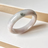 51.5mm A-Grade Natural Lavender Green Jadeite Modern Round Bangle No. 152013