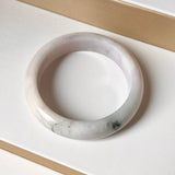 51.5mm A-Grade Natural Lavender Green Jadeite Modern Round Bangle No. 152013