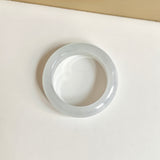 20.3mm A-Grade Natural White Jadeite Abacus Ring Band No.162448