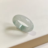 19.7mm A-Grade Natural Floral Jadeite Abacus Ring Band No.162451