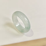 19.7mm A-Grade Natural Floral Jadeite Abacus Ring Band No.162451