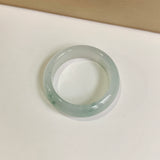 19.7mm A-Grade Natural Floral Jadeite Abacus Ring Band No.162451