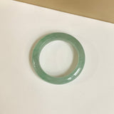 20.4mm A-Grade Natural Bluish Green Jadeite Abacus Ring Band No.162456