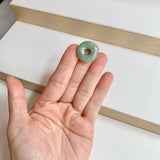 A-Grade Natural Bluish Green Jadeite Bagel Piece No. 172532