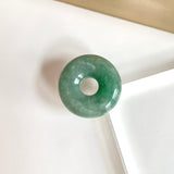 A-Grade Natural Bluish Green Jadeite Bagel Piece No. 172533