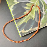 5.5mm A-Grade Natural Red Jadeite Beaded Necklace No.190445