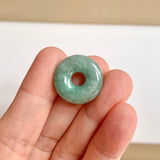 A-Grade Natural Bluish Green Jadeite Bagel Piece No. 172533