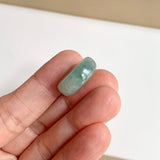 A-Grade Natural Greenish Blue Jadeite Bagel Piece No. 172534