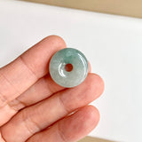 A-Grade Natural Greenish Blue Jadeite Bagel Piece No. 172534