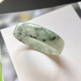 45.7mm A-Grade Natural Floral Jadeite Modern Round Bangle No.152022