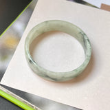 45.7mm A-Grade Natural Floral Jadeite Modern Round Bangle No.152022