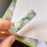 45.7mm A-Grade Natural Floral Jadeite Modern Round Bangle No.152022