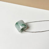 A-Grade Natural Floral Jadeite Barrel Pendant No.172435