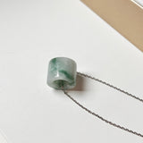 A-Grade Natural Floral Jadeite Barrel Pendant No.172435