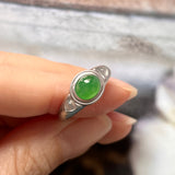 A-Grade Natural Green Jadeite Bespoke Ring No.172419