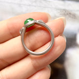 A-Grade Natural Green Jadeite Bespoke Ring No.172419