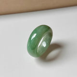 18.1mm A-Grade Natural Green Jadeite Abacus Ring Band No. 161531