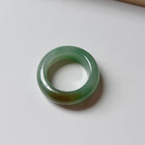 18.1mm A-Grade Natural Green Jadeite Abacus Ring Band No. 161531