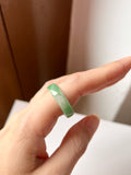 SOLD OUT: 19.1mm A-Grade Natural Imperial Green Jadeite Ring Band No.162252