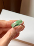 SOLD OUT: 19.1mm A-Grade Natural Imperial Green Jadeite Ring Band No.162252