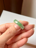 SOLD OUT: 19.1mm A-Grade Natural Imperial Green Jadeite Ring Band No.162252