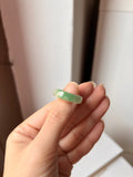 SOLD OUT: 19.1mm A-Grade Natural Imperial Green Jadeite Ring Band No.162252