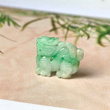 A-Grade Natural Moss On Snow Jadeite Dragon Pendant No.170979