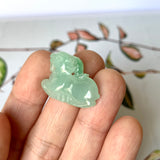 SOLD OUT: A-Grade Natural Light Green Jadeite Goat Pendant No.171002