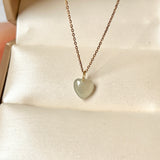 A-Grade Light Green Jadeite Heart Pendant No. 172444