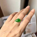 SOLD OUT: 6.26cts A-Grade Natural Green Jadeite Fancy Cabochon (Collector's Item) No.130480