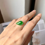 SOLD OUT: 6.26cts A-Grade Natural Green Jadeite Fancy Cabochon (Collector's Item) No.130480