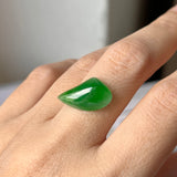 SOLD OUT: 6.26cts A-Grade Natural Green Jadeite Fancy Cabochon (Collector's Item) No.130480