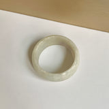 19.5mm A-Grade Natural Light Greenish Yellow Lavender Jadeite Ring Band No.161726