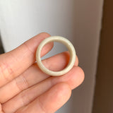 19.5mm A-Grade Natural Light Greenish Yellow Lavender Jadeite Ring Band No.161726