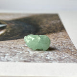 A-Grade Green Jadeite Pig Pendant No.172197