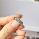 15.6mm A-Grade Natural Jadeite Joseon Dynasty Plum Blossom Ring (Maehwa) No.162417