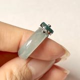 15.6mm A-Grade Natural Jadeite Joseon Dynasty Plum Blossom Ring (Maehwa) No.162418