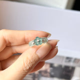 15.6mm A-Grade Natural Jadeite Joseon Dynasty Plum Blossom Ring (Maehwa) No.162419