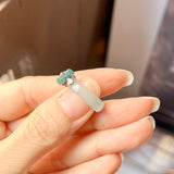 16.1mm A-Grade Natural Jadeite Joseon Dynasty Plum Blossom Ring (Maehwa) No.162420