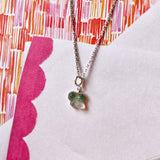 Icy A-Grade Natural Floral Jadeite Bow Charm No. 172469