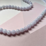 8mm A-Grade Natural Pink Lavender Jadeite Bead Necklace/ Bracelet No.190450