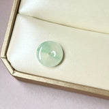 Icy A-Grade Natural Moss on Snow Jadeite Donut Pendant No. 172475